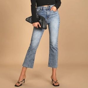 Daze Denim Shy Girl High Rise Crop Flare